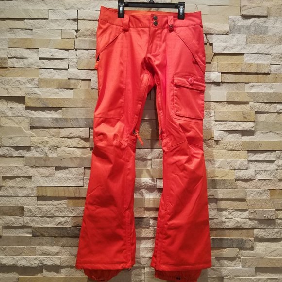 Burton Pants - Burton Womens XS Orange Snow Ski Snowboard Winter Pants Waterproof DryRide Suit